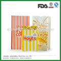 5x 7 Inches Yellow Sweet Striped Paper Bags